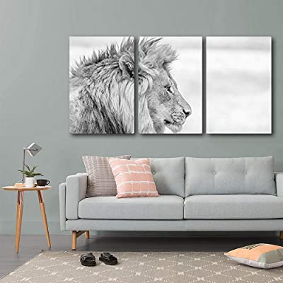 showing a lion in a safari-themed living room