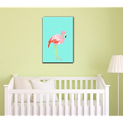 flamingo canvas over a crib