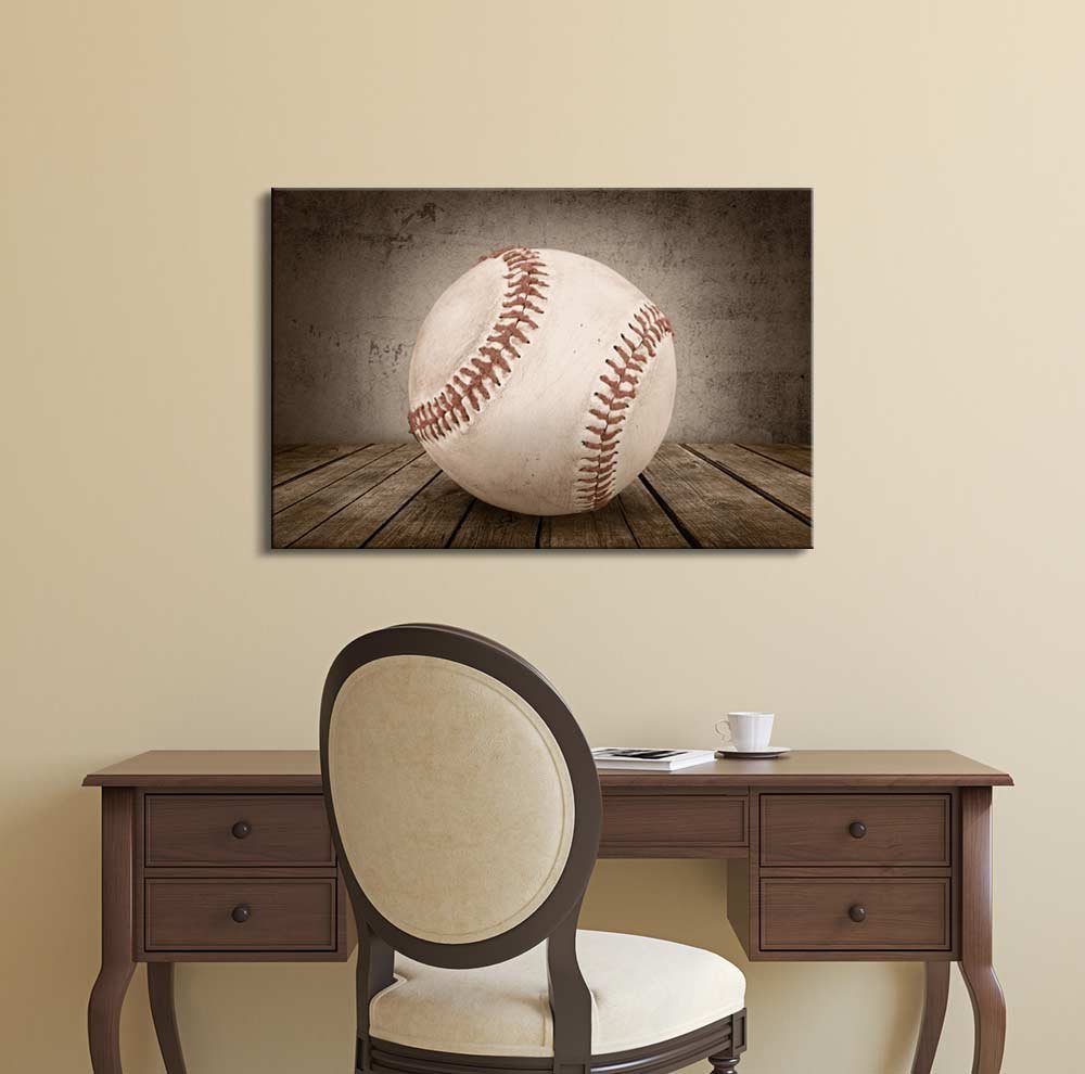 still life baseball for a sports themed bedroom