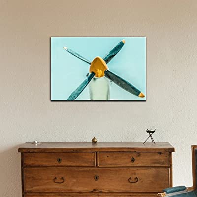 airplane propeller on canvas