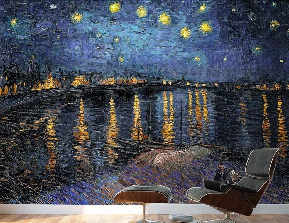wall mural of Van Gogh's Starry Night