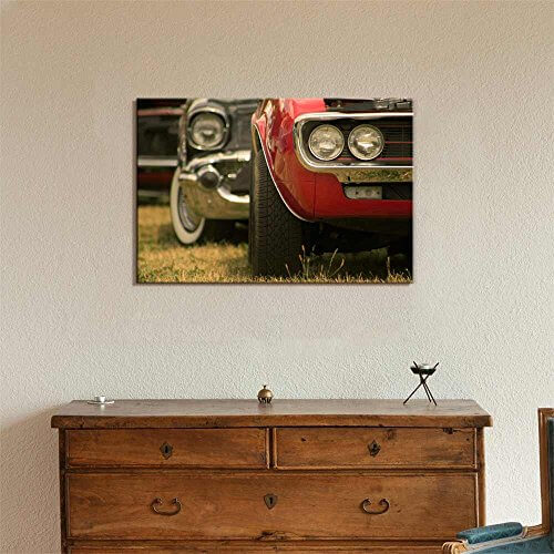 wall art of classic cars