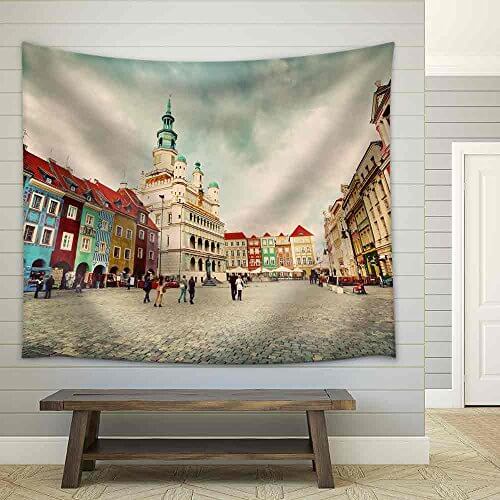 tapistry of historic European town