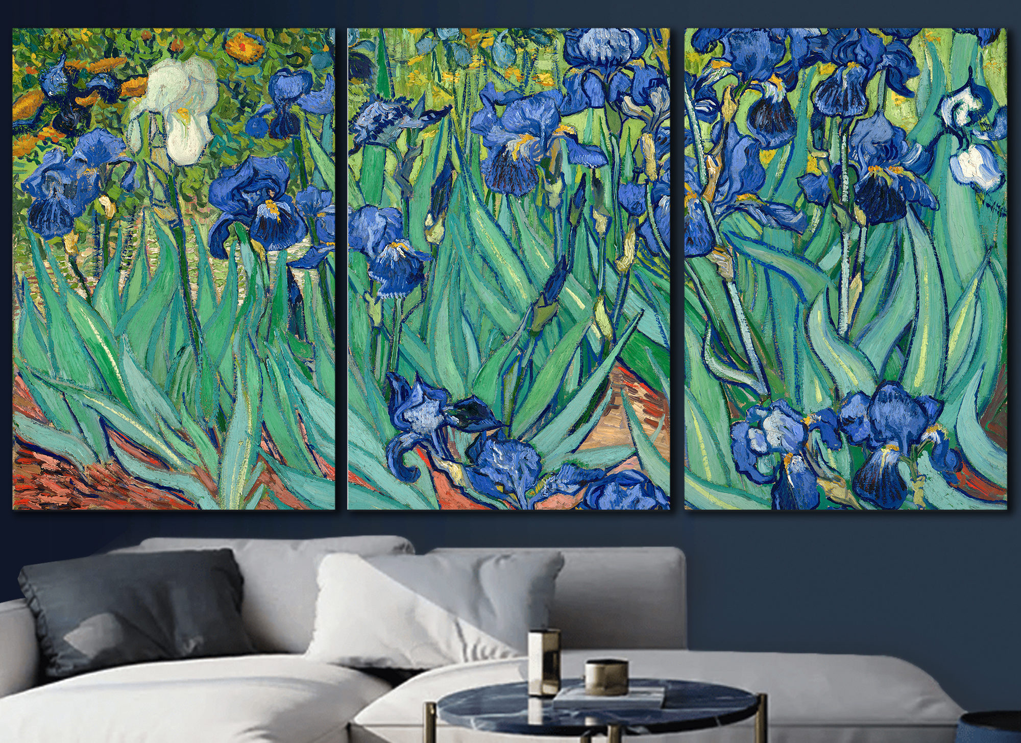 Water Lillies over a sofa