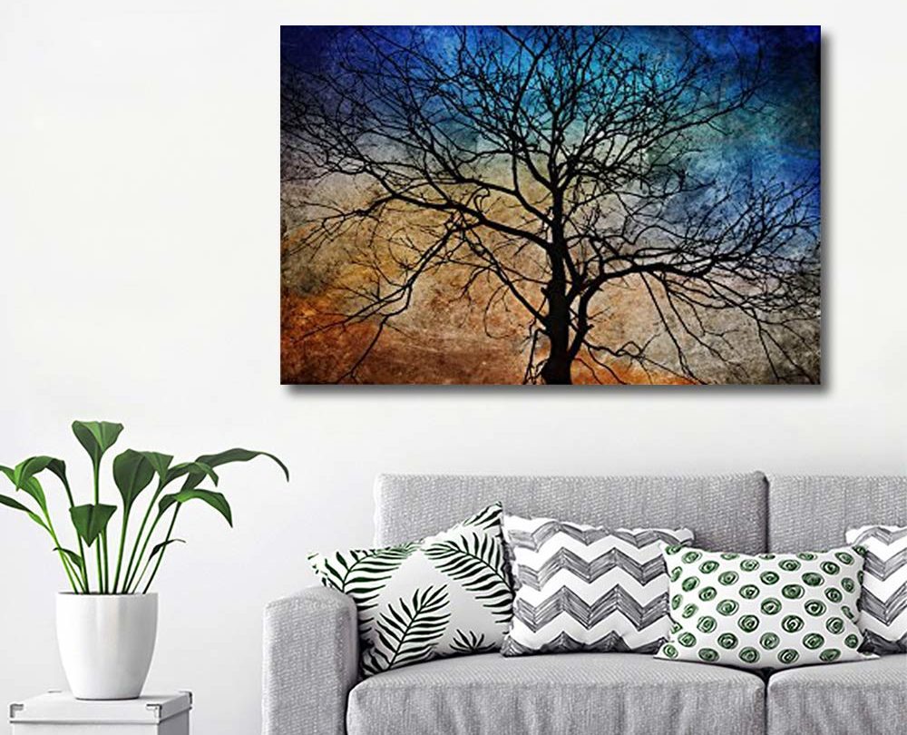 scene depicting an abstract tree landscape paintings