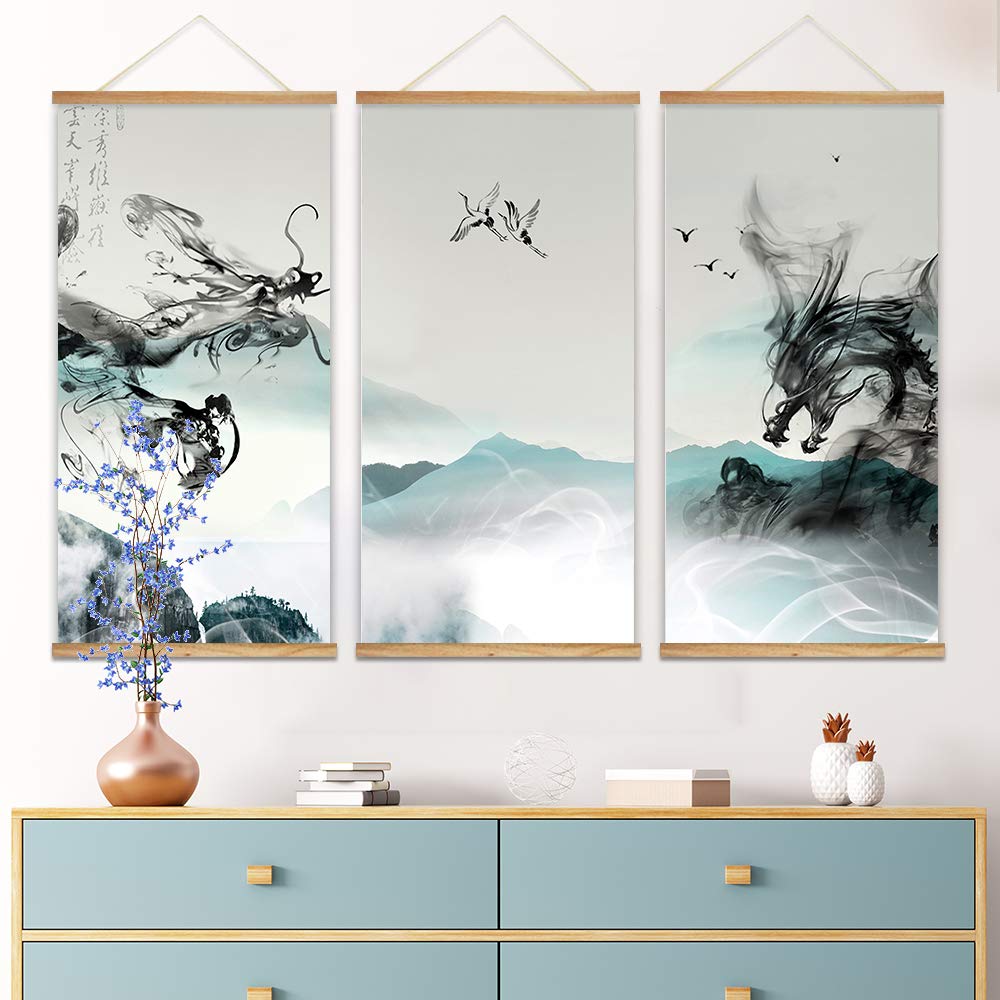 asian dragon hanging posters for apartment decor ideas