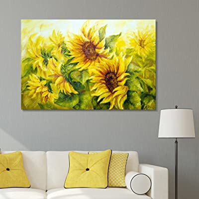 big sunflower wall art example