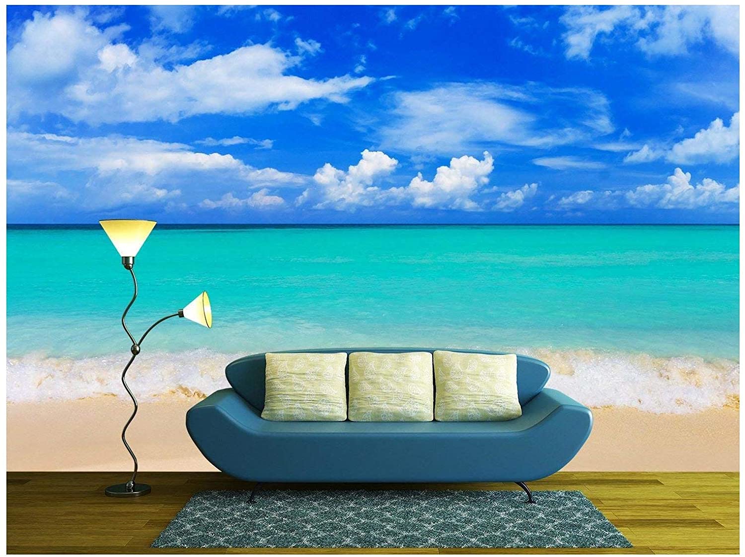 beach mural travel themed decor