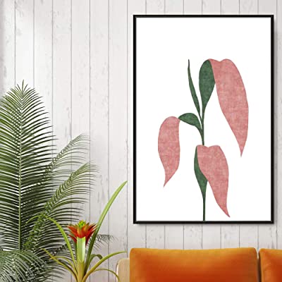 beautiful pink leaf art
