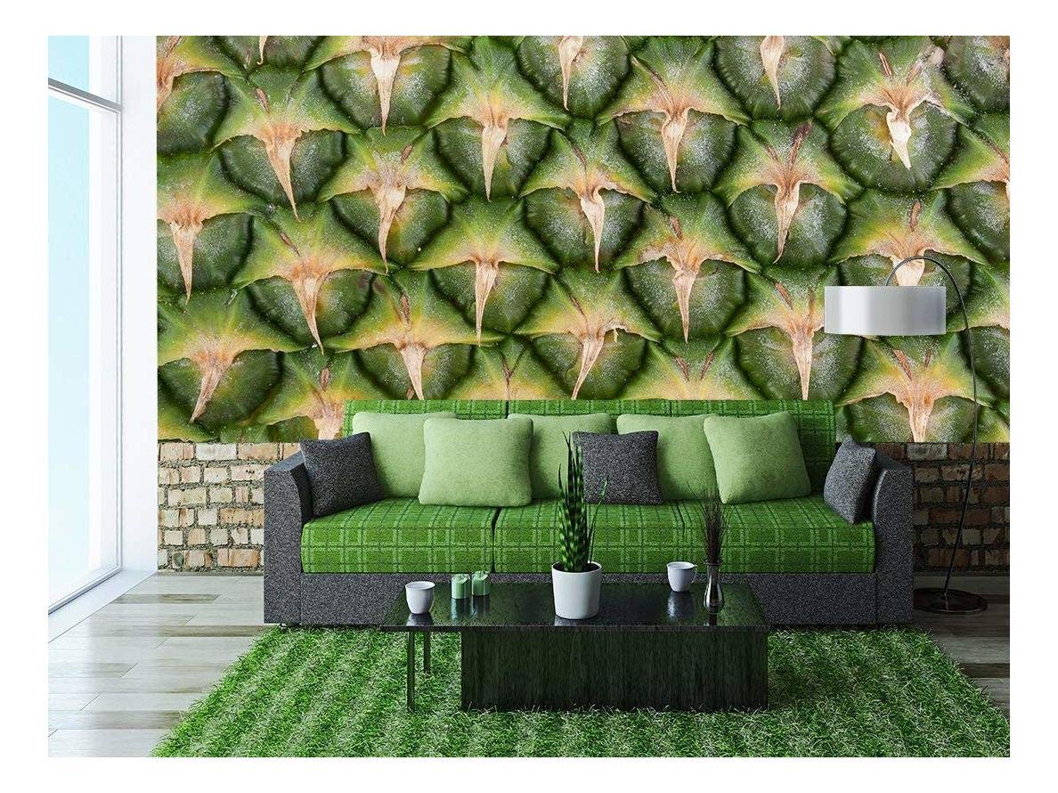 green thorns wall mural for pineapple themed room
