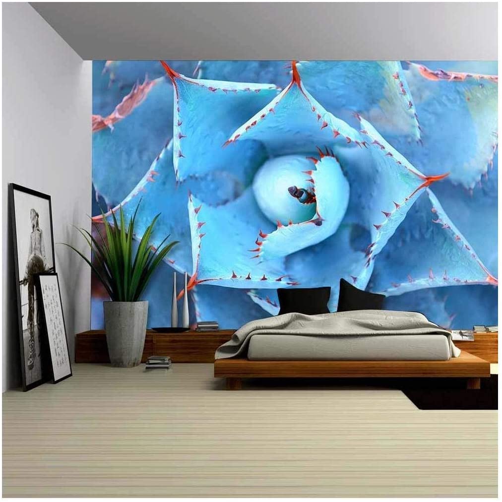 bright mural for the ultimate succulent themed bedroom