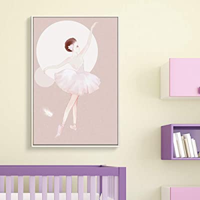 beautiful purple ballerina nursery decor above a matching crib