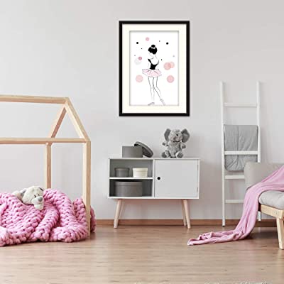 Art print for ballerina nursery decor above playhouse
