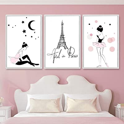 3 panel ballerina canvas art