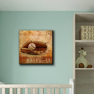 showing a rustic canvas over a crib