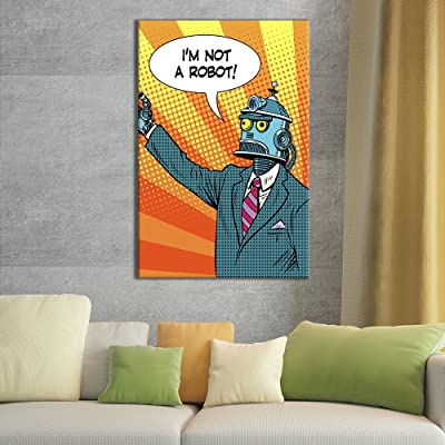 robot featured in comic book decor