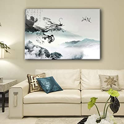 dark Chinese style dragon room decor