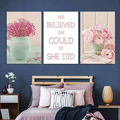 saying she believed she could so she did inspirational home decor