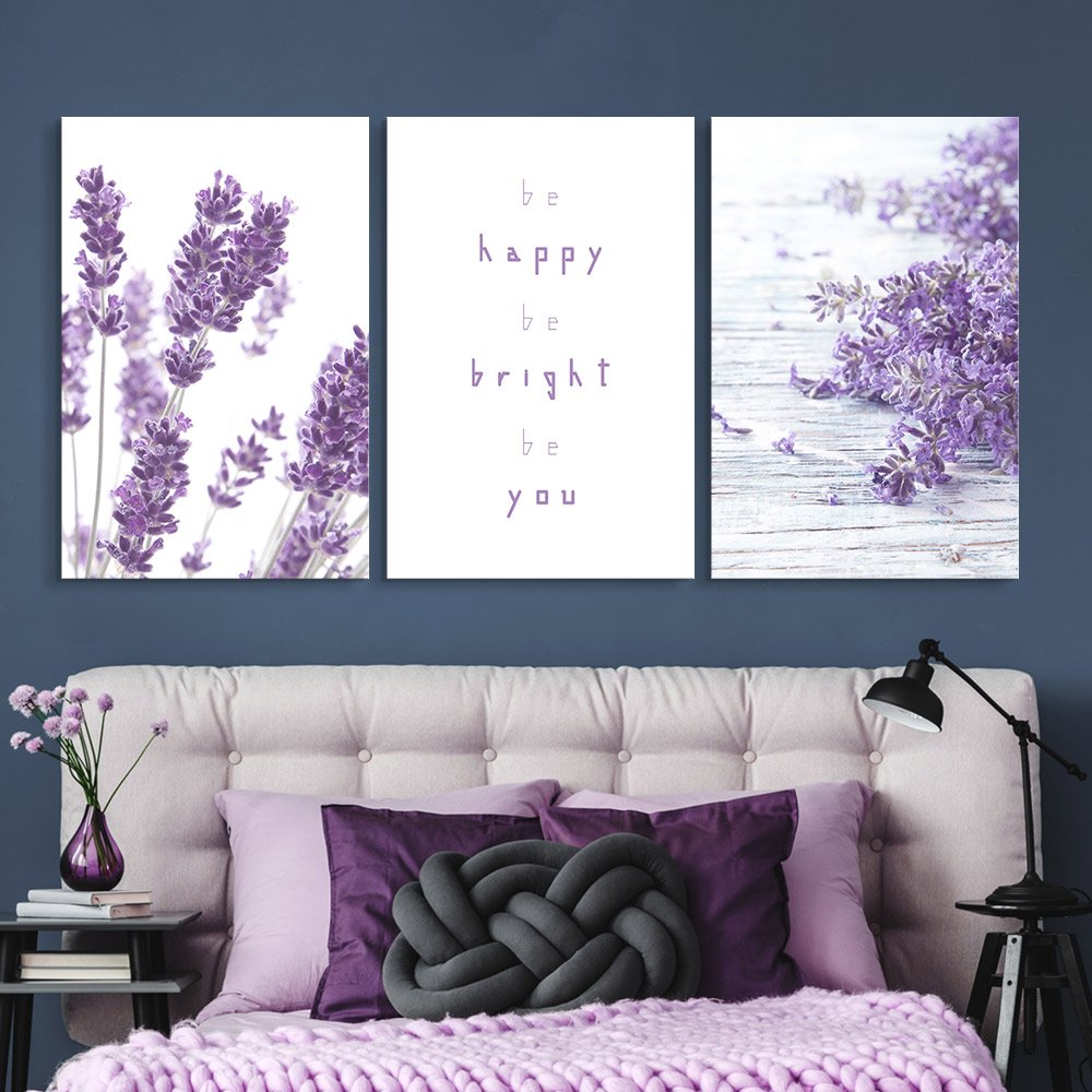 this canvas says be happy be bright be you as a quote for wall decoration