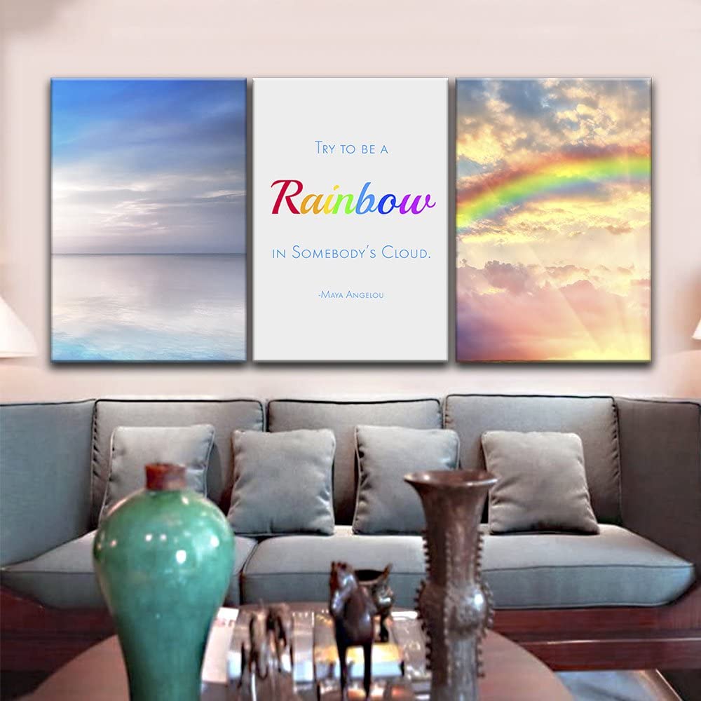 rainbow with a quote for wall decoration