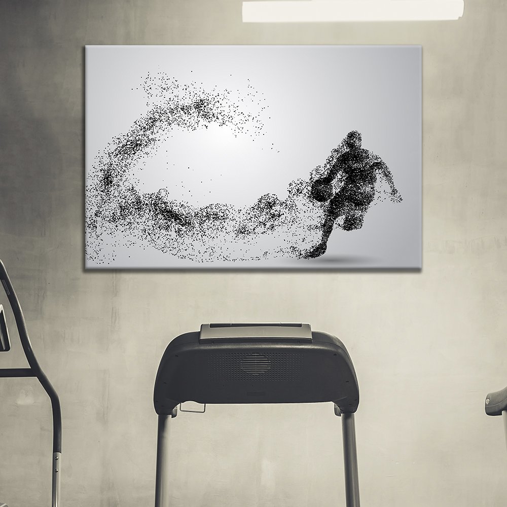 basketball player canvas over a treadmill