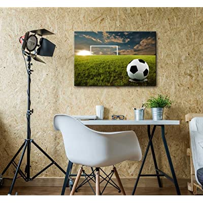 basic soccer field on canvas