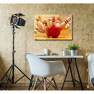 bowling strike canvas art