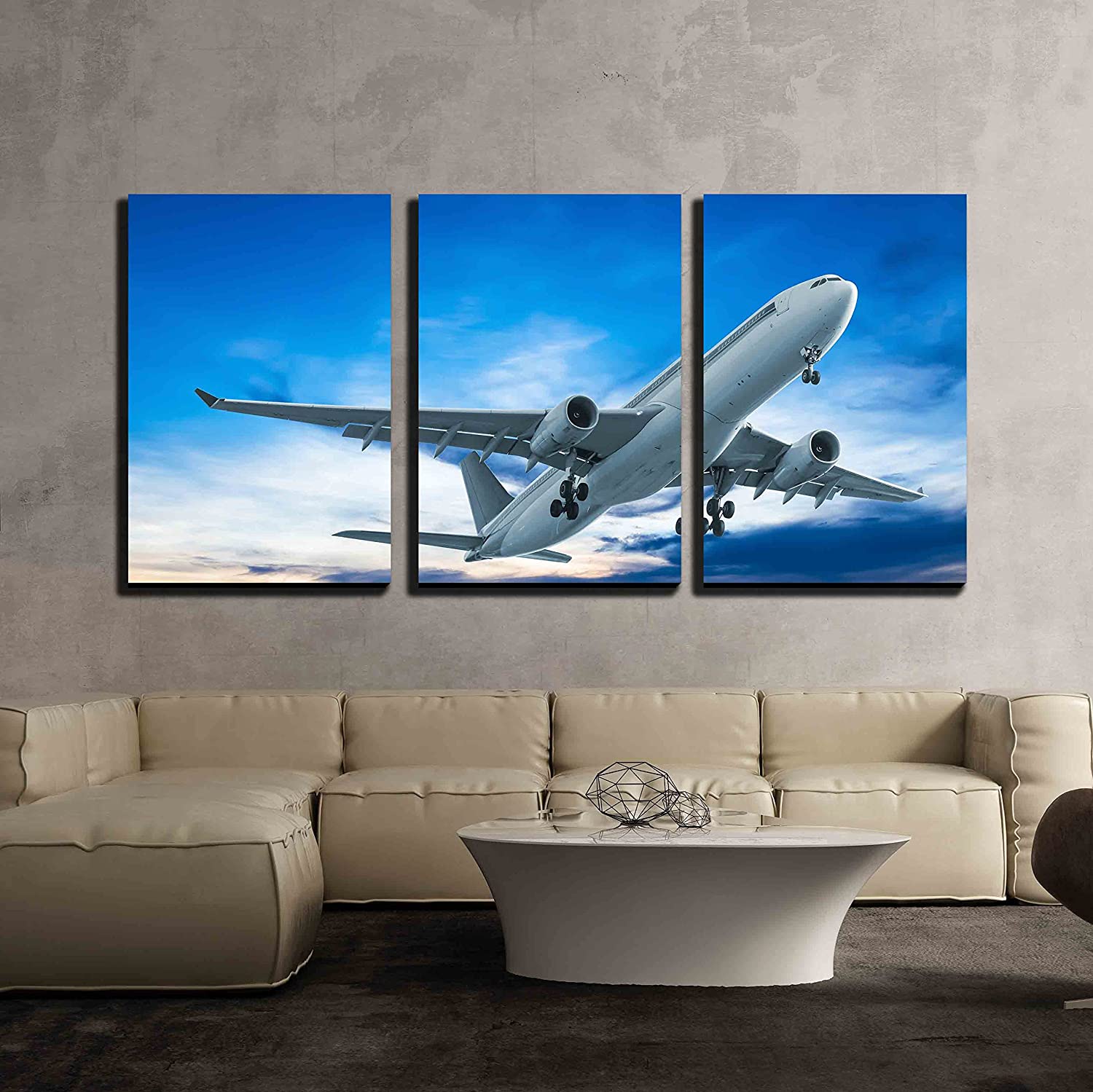 3 panel airplane room decor ideas