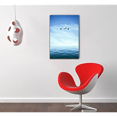 over the ocean canvas airplane room decor ideas