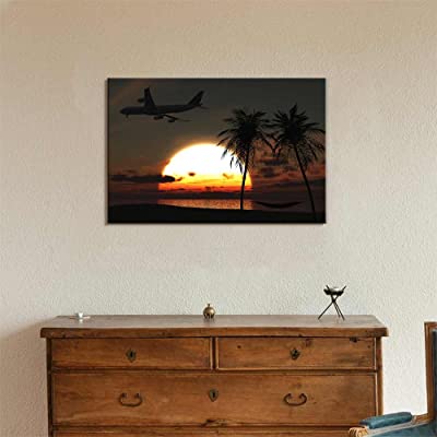 nice paradise airplane canvas