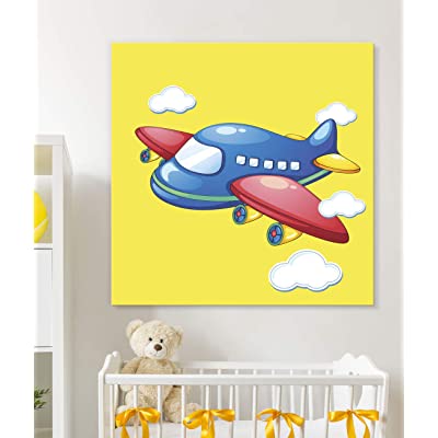 yellow airplane room decor ideas for children