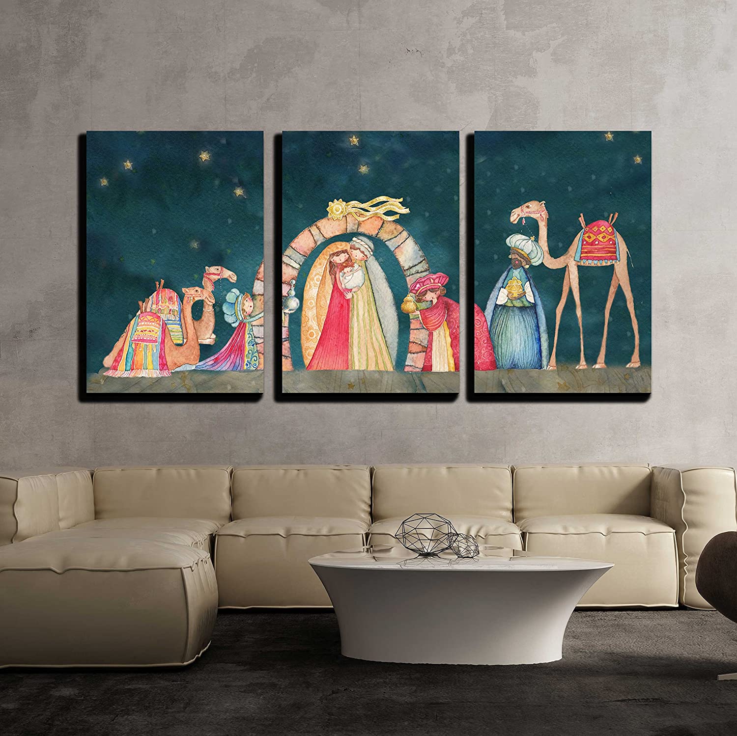 abstract nativity as christian decor ideas