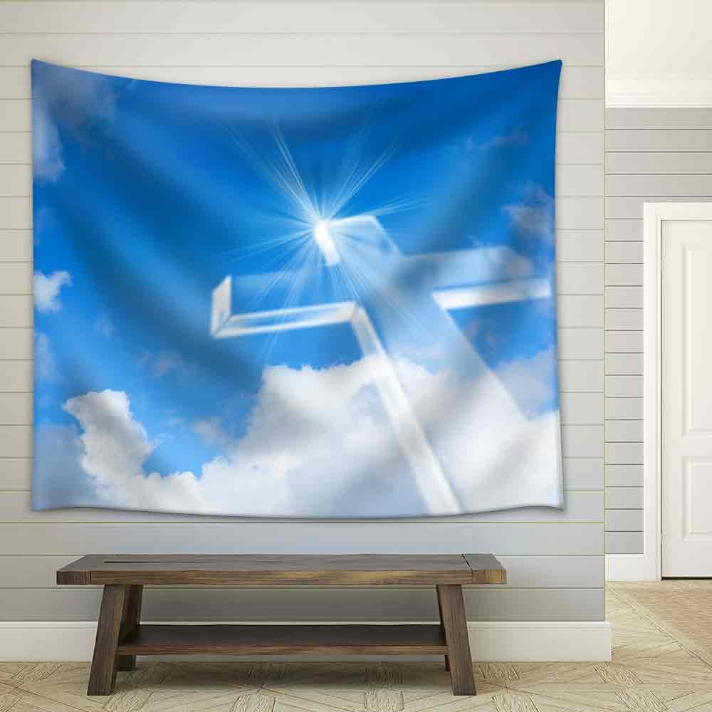 beautiful blue cross tapestry