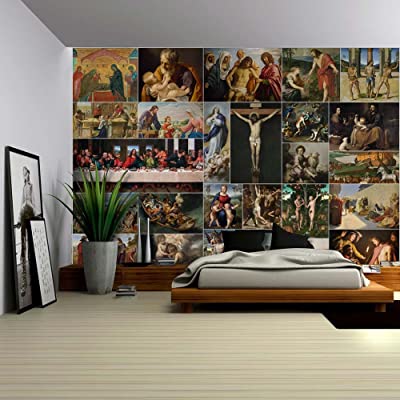 multiple religious scene wall mural for bedroom