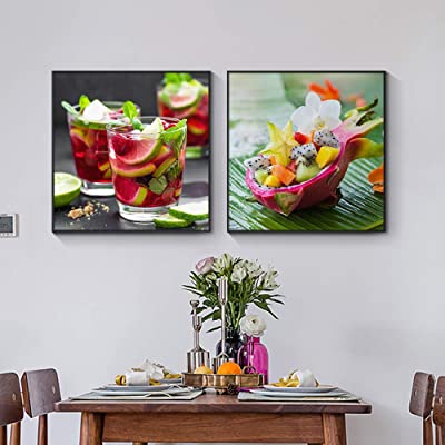 nice fruit on wall for restaurant decor ideas