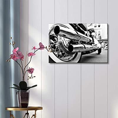tailpipe art as motorcycle bedroom decor