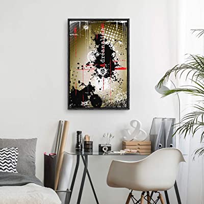 abstract chopper for motorcycle bedroom decor