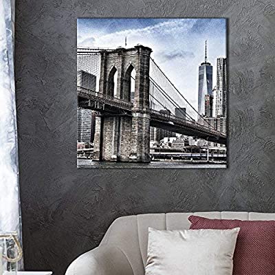 nice illustration of the Brooklyn Bridge as New York City decor for a place