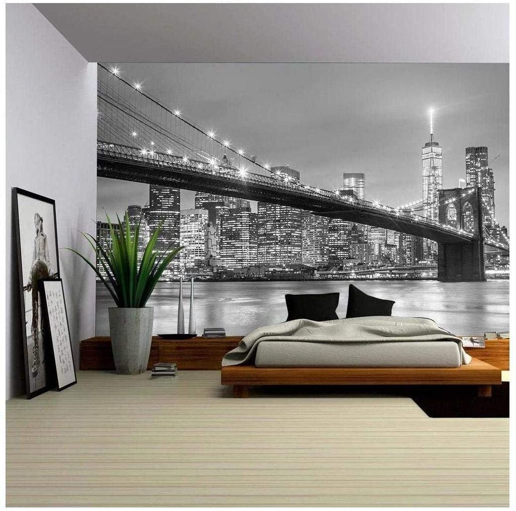 mural of the Brooklyn Bridge as New York City decor that is good