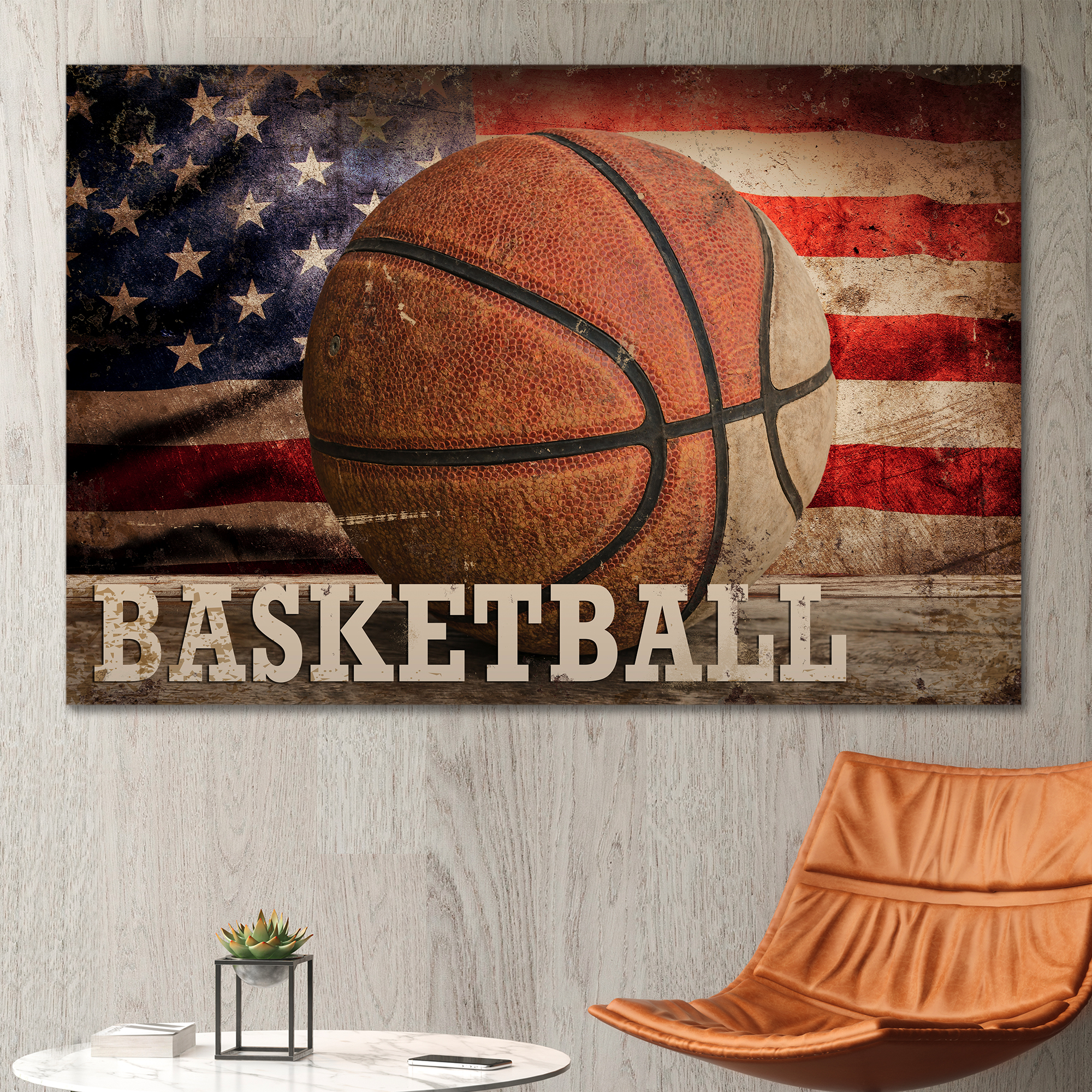 american flag basketball room ideas